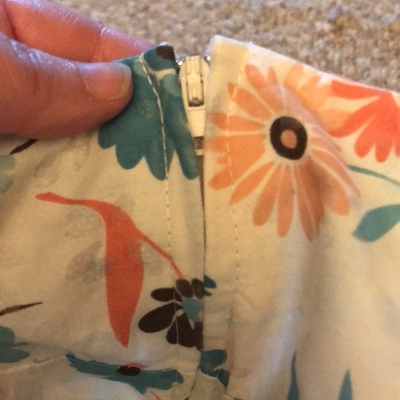 HeartSoul Cream, brown, blue, pink floral skirt - Picture 6 of 8